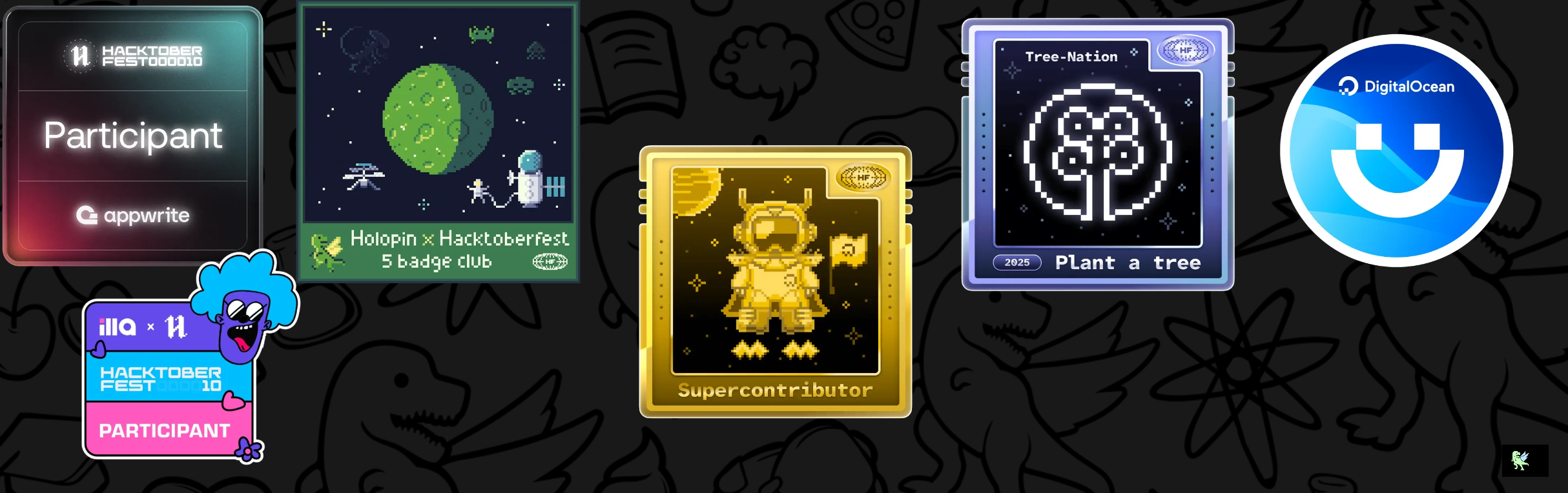 An image of @tavallaie's Holopin badges, which is a link to view their full Holopin profile