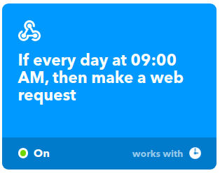 If every day at 09:00 AM, then make a web request