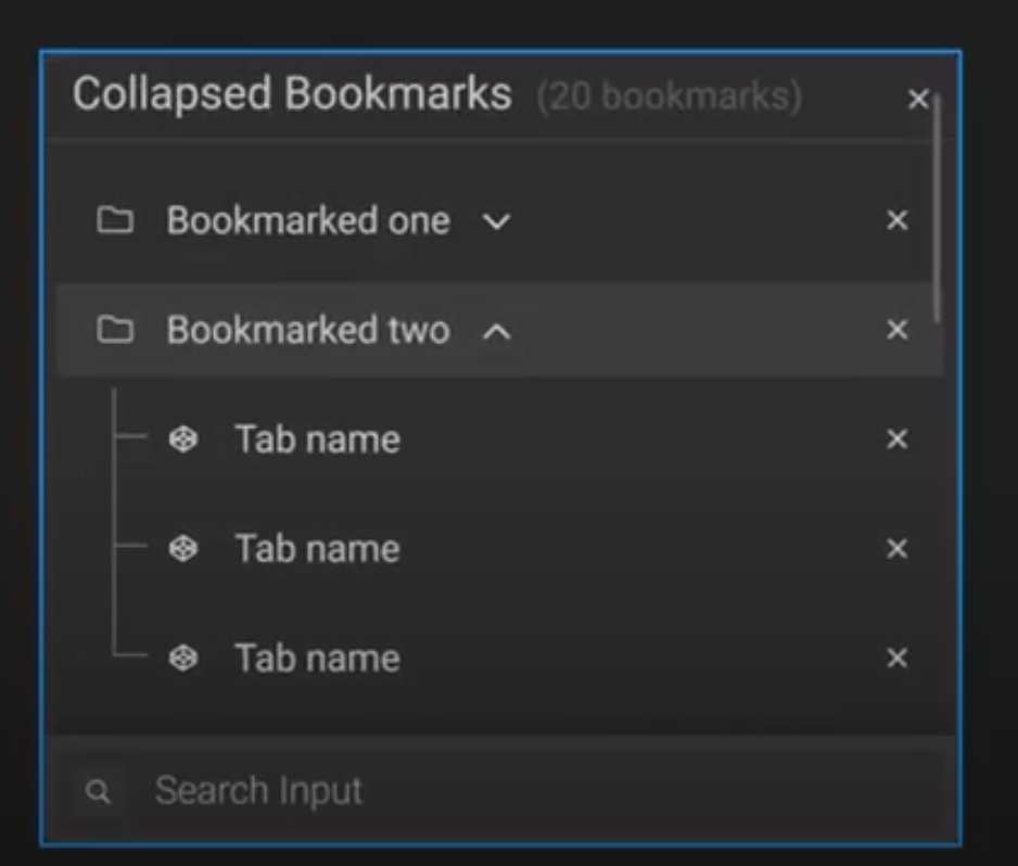 bookmark popover