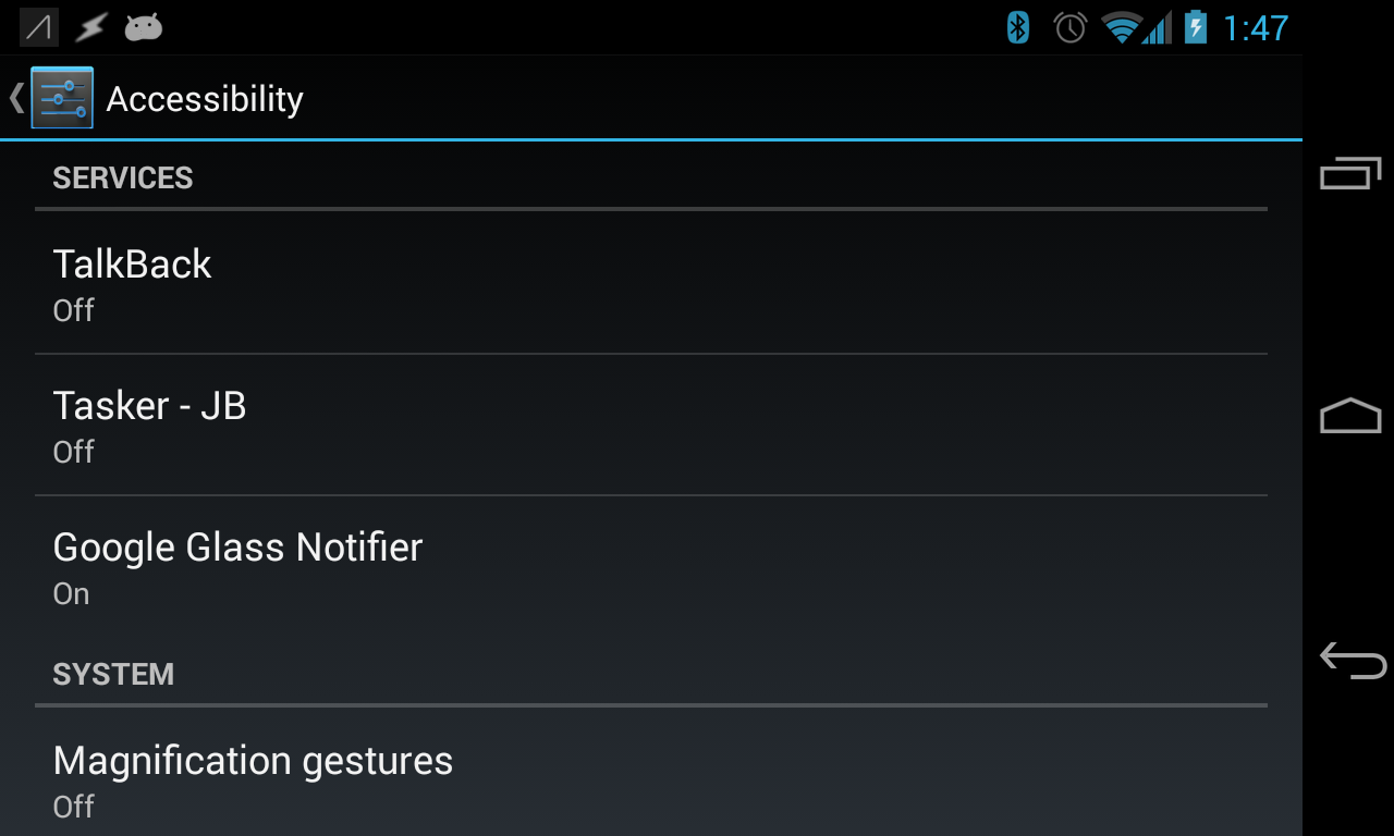 Enable Glass Notifier Service