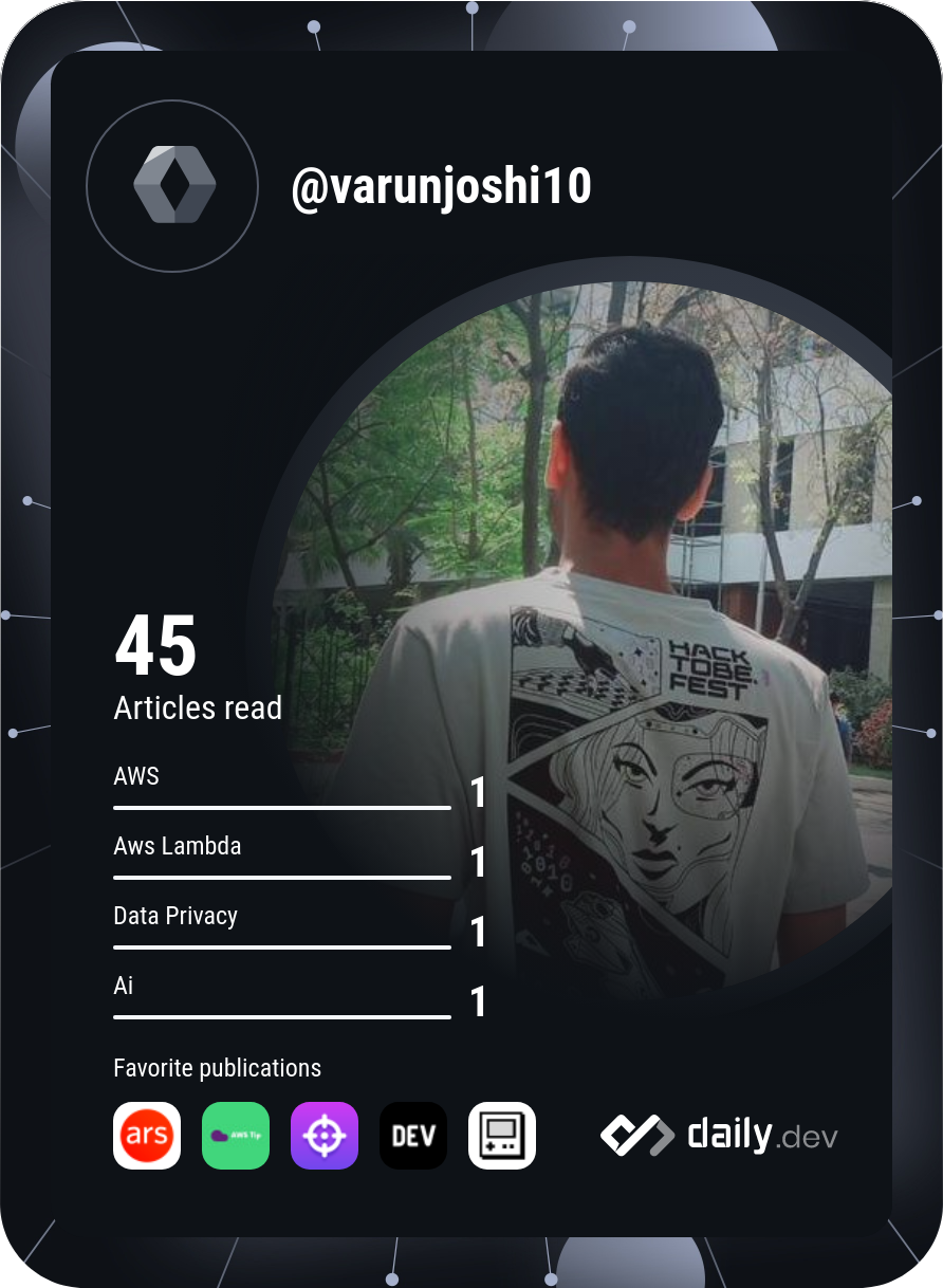 Varun Joshi's Dev Card