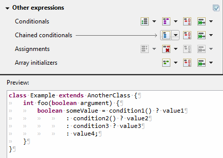 formatter wrap chained conditionals