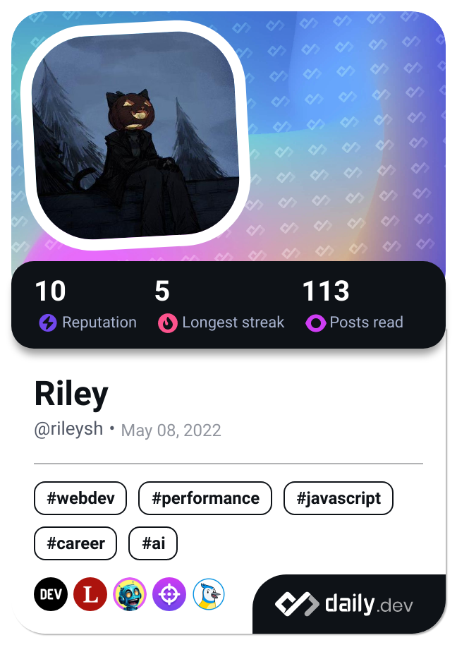 Riley's Dev Card