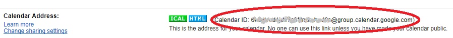 google calendar address