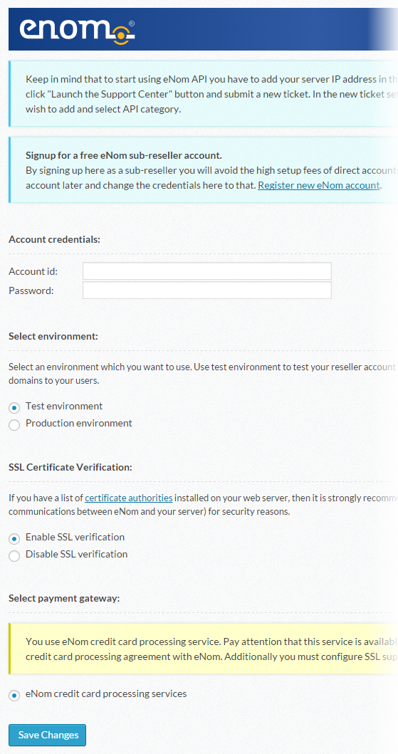 Domain Mapping - Reseller - Enom