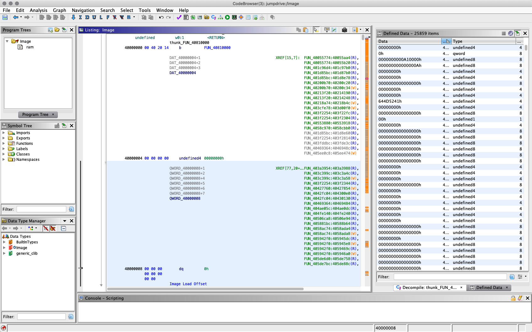 PinePhone Image analysed with Ghidra