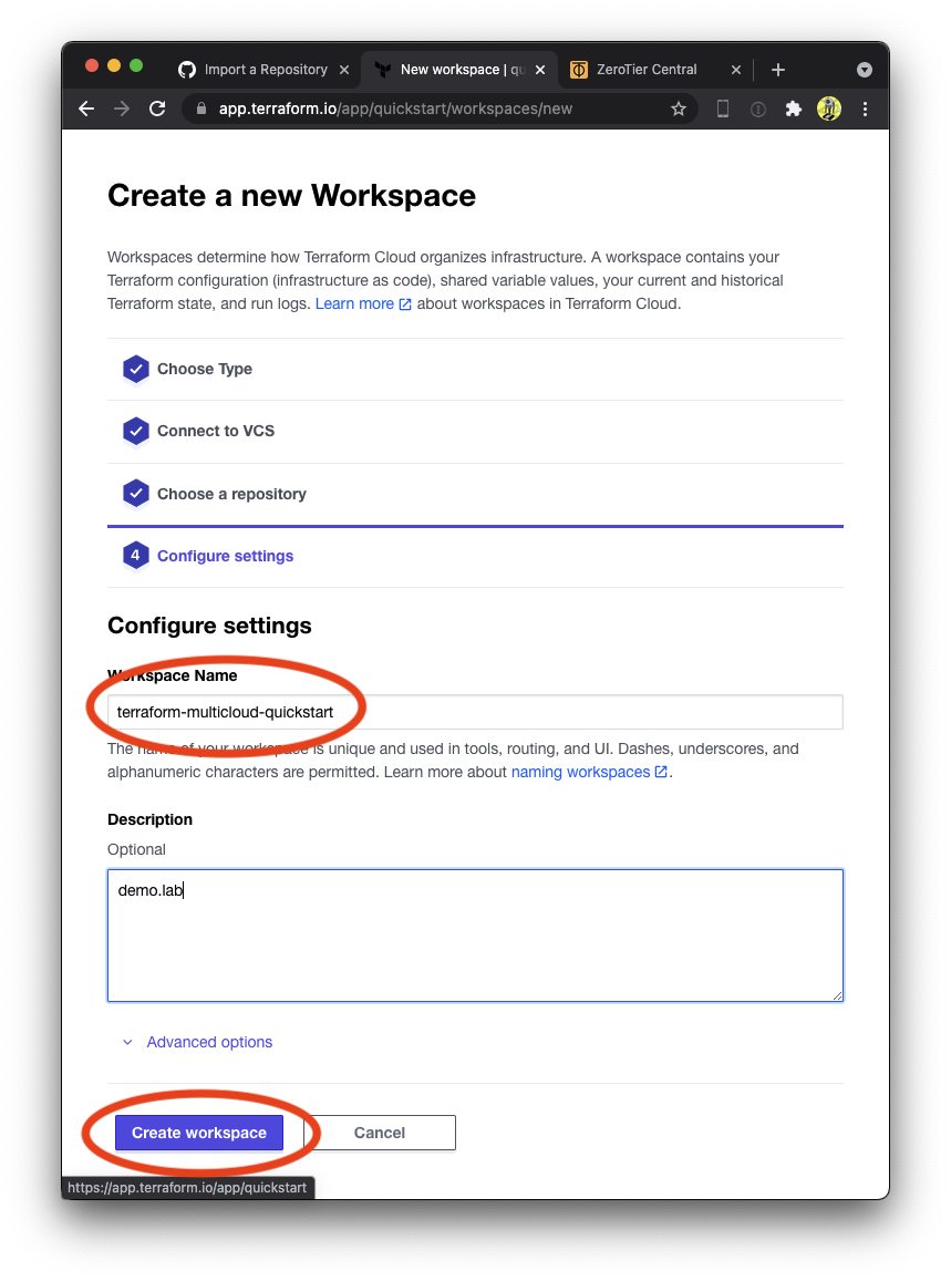 name workspace