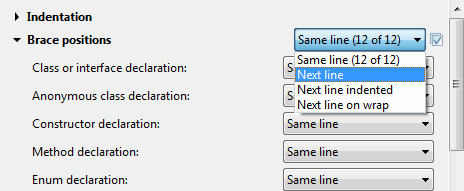 formatter profile modify all