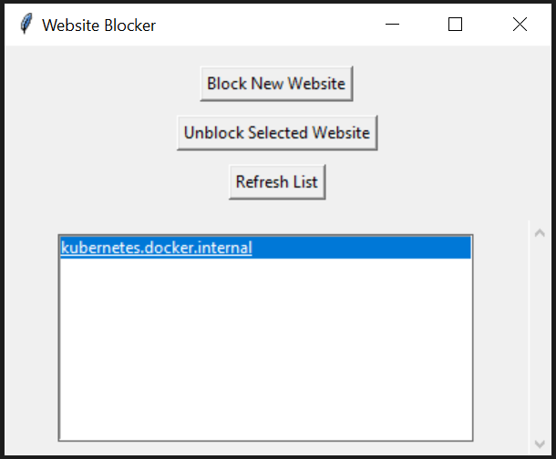 SiteBlocker Screenshot