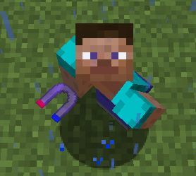 Steve holding a magnet