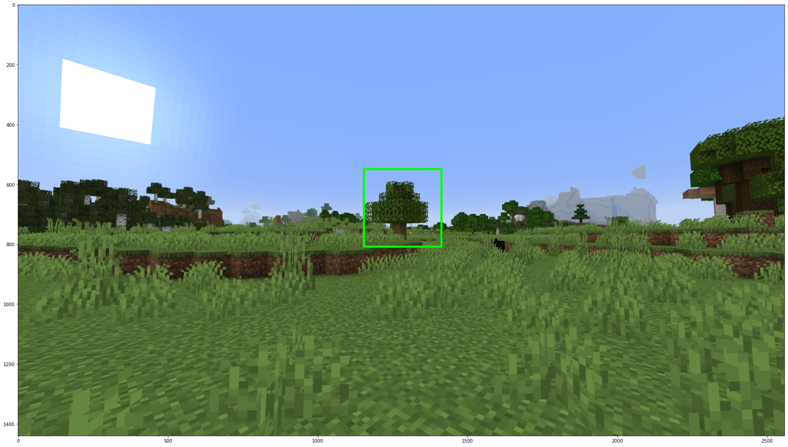 OpenCV Minecraft detect a tree