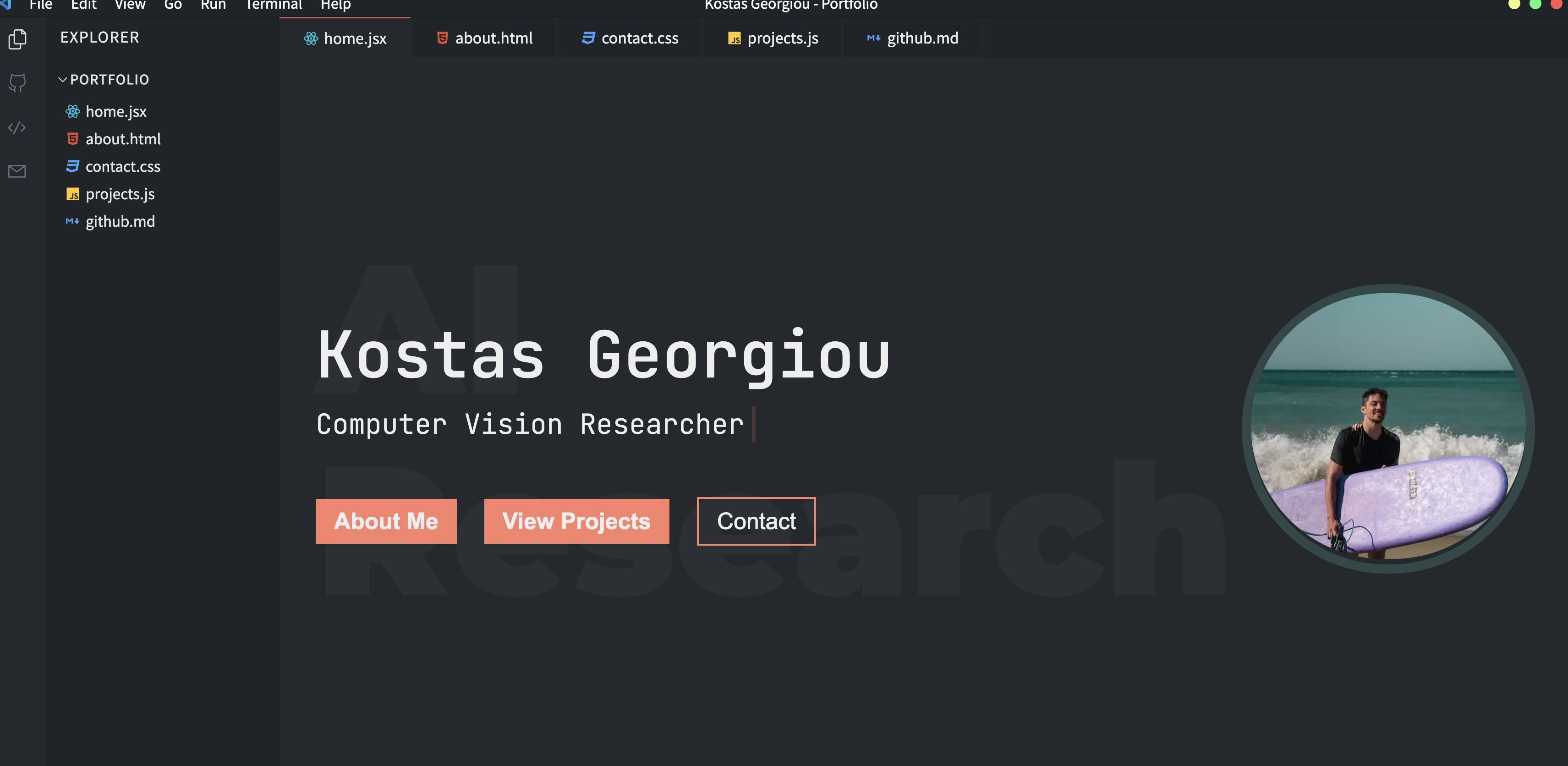 GitHub - ngthminhdev/VScode-Portfolio: VScode Portfolio · GitHub