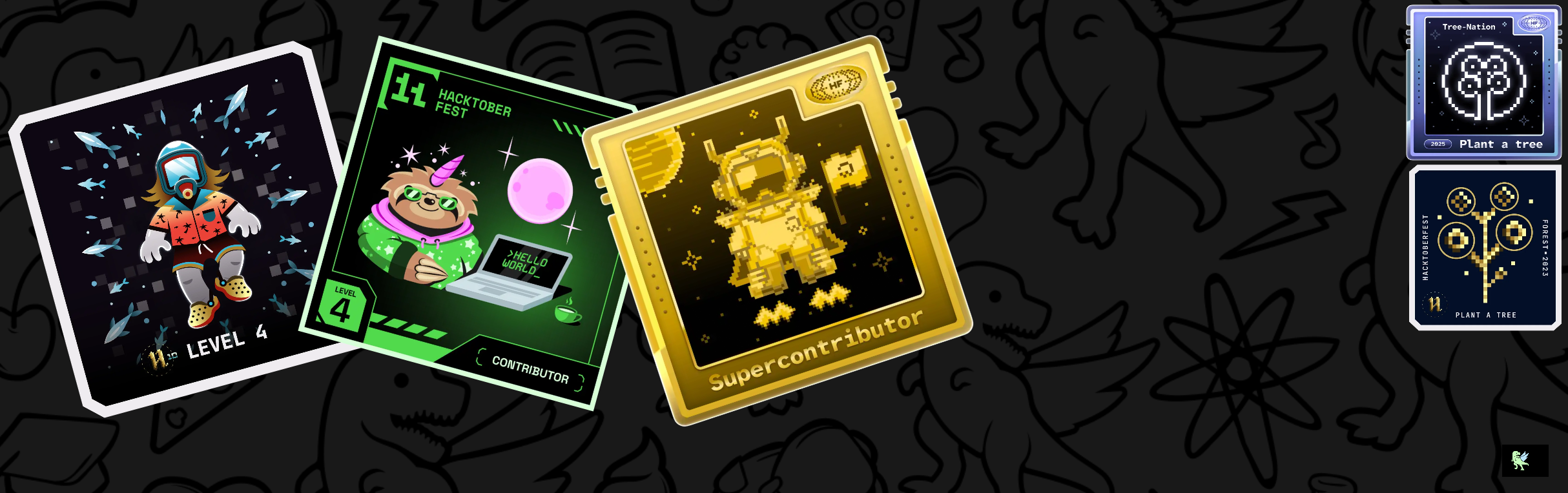 An image of @bign8's Holopin badges, which is a link to view their full Holopin profile