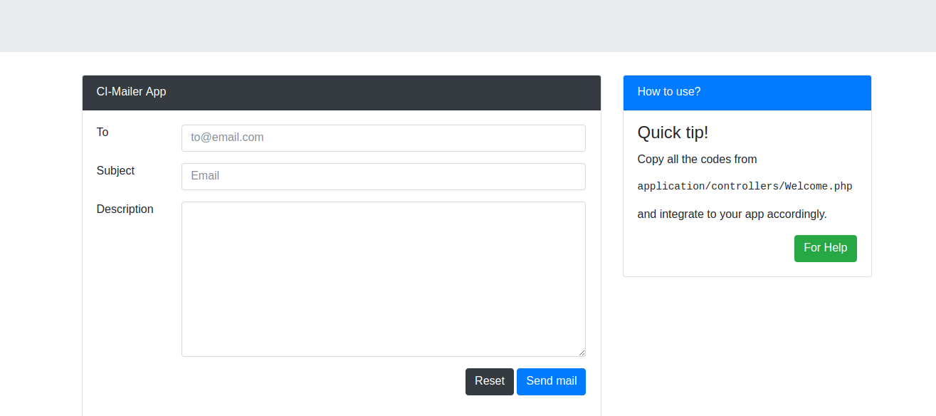 CI-Mailer form