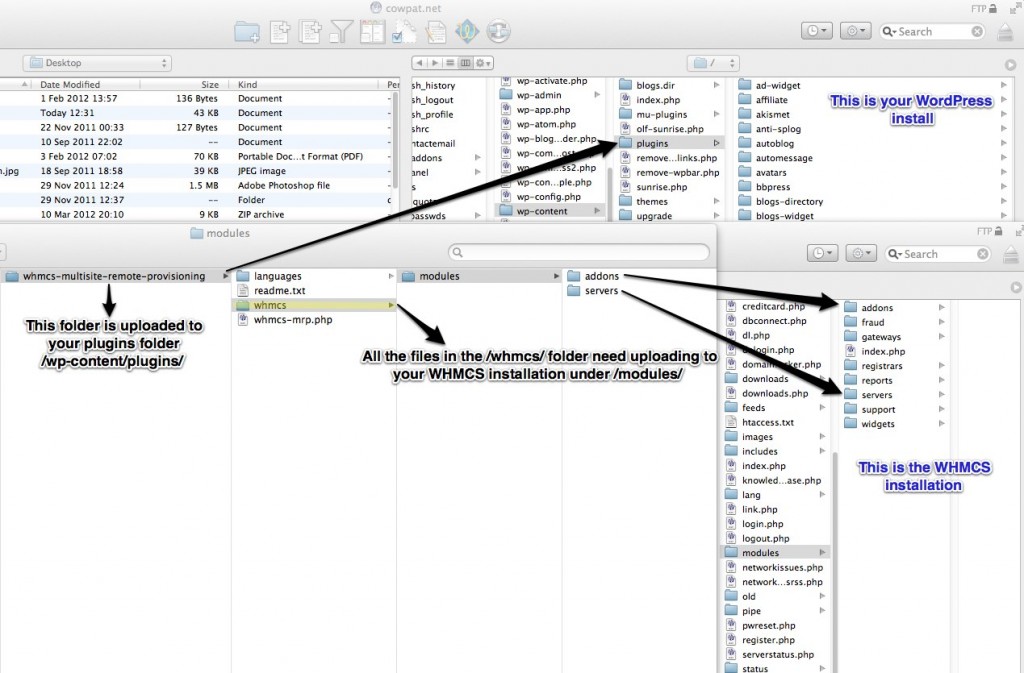 FTP WHMCS Multisite Remote Provisioning - FTP Upload