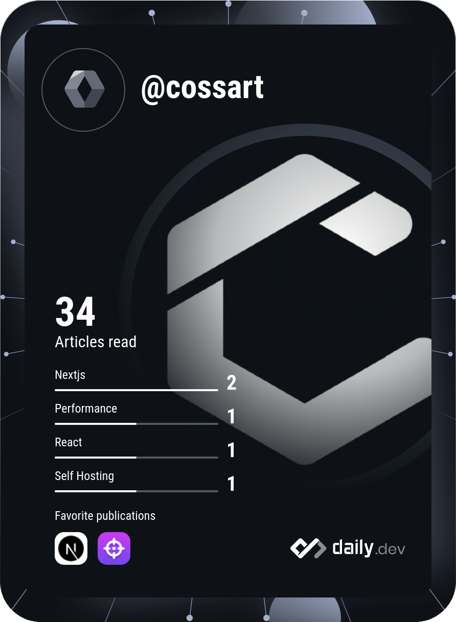 COSSART's Dev Card