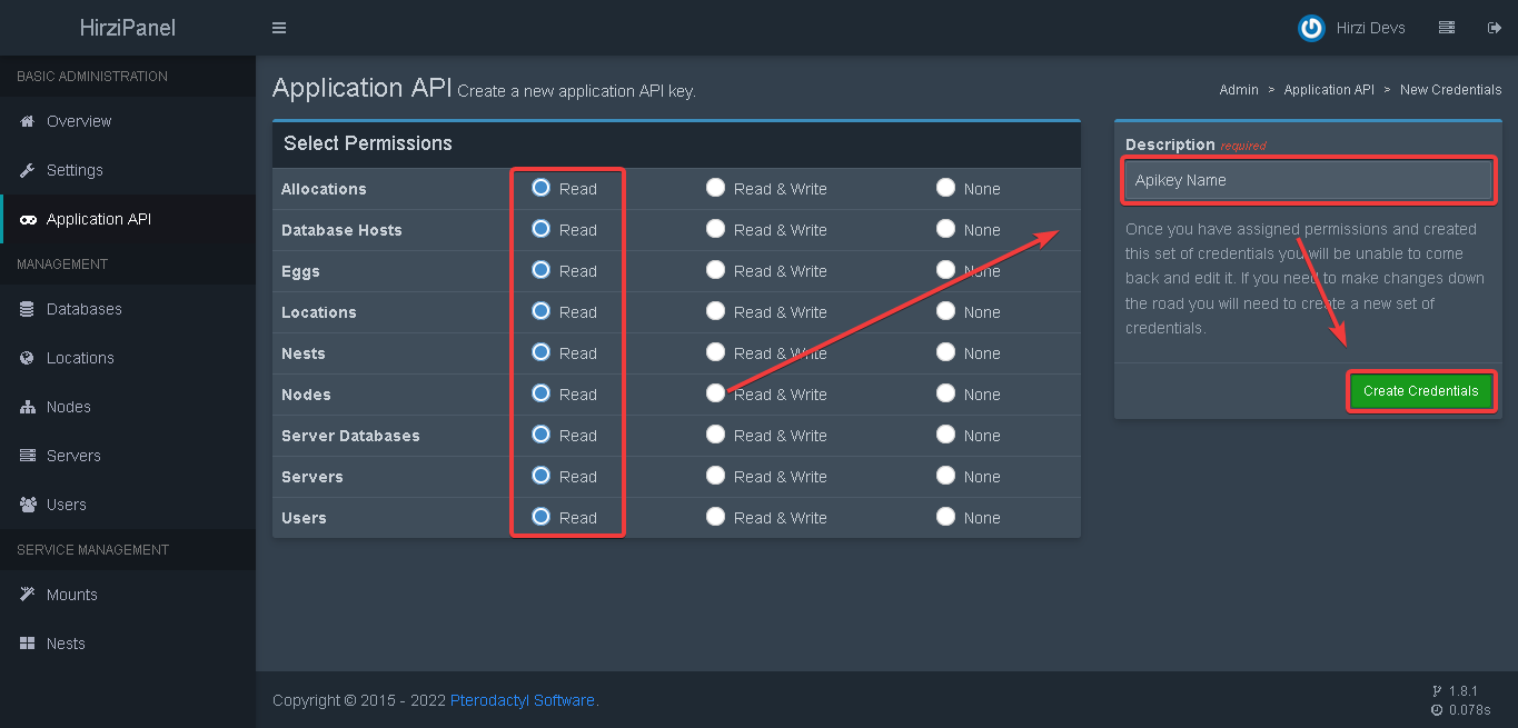 Create Application API