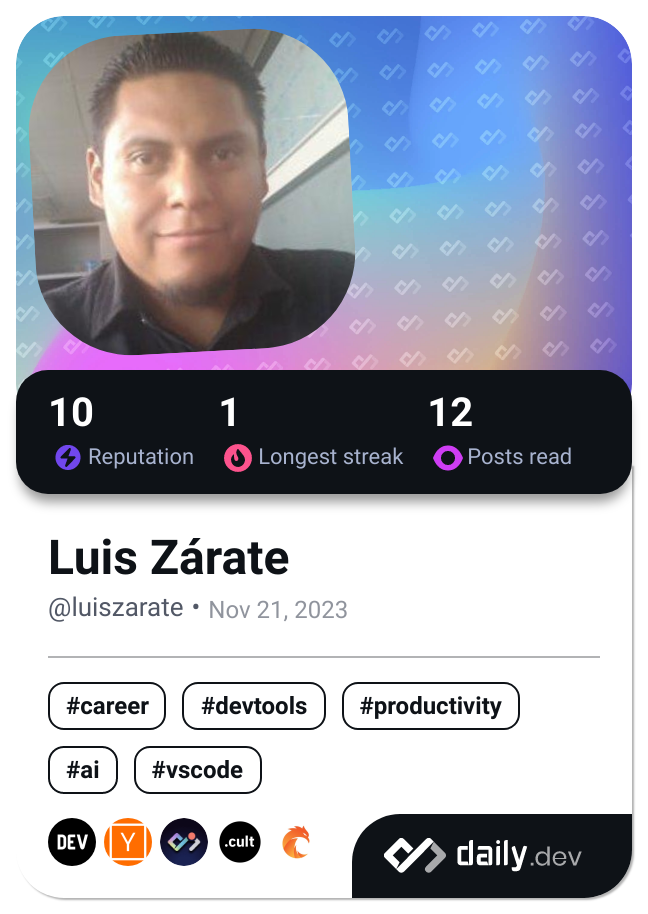 Luis Zárate's Dev Card