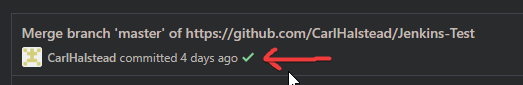 GitHub commit status