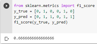 example of f1-score code