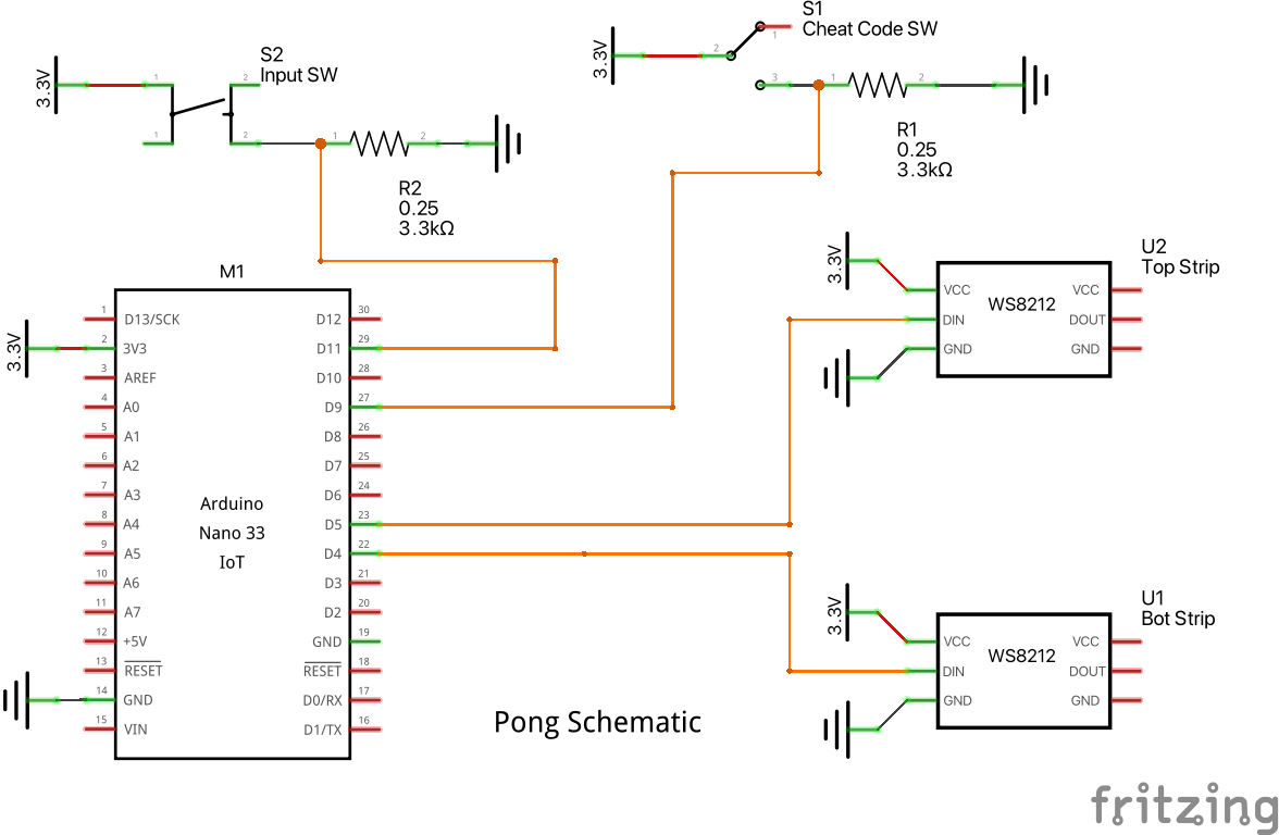 LED Pong Schematic