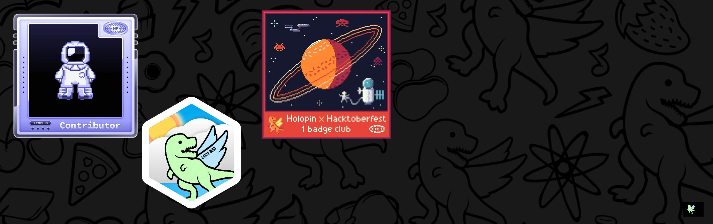An image of @kashikaga's Holopin badges, which is a link to view their full Holopin profile