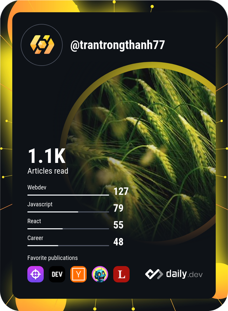 Trần Trọng Thành's Dev Card