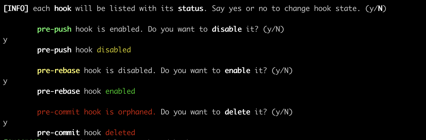 example output of test suites