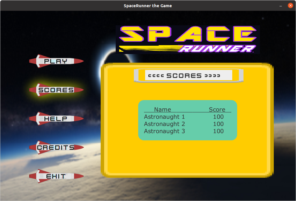 spacerunner game by Kumar Dhakal