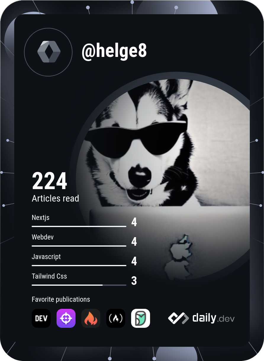 Helge Eight's Dev Card