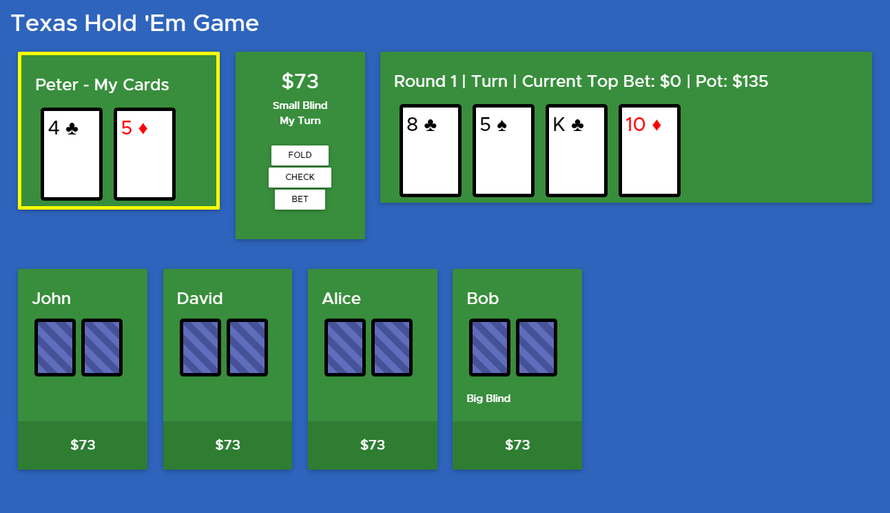 Image of Distributed Texas Hold Em Gameplay