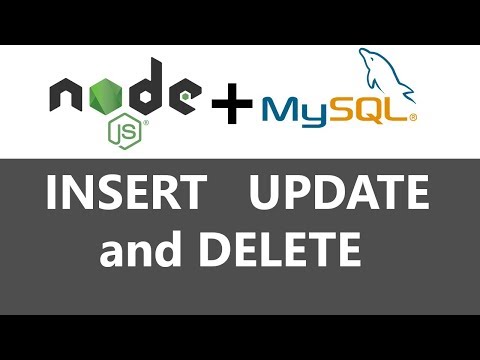 Video Tutorial for Node.JS + MySQL