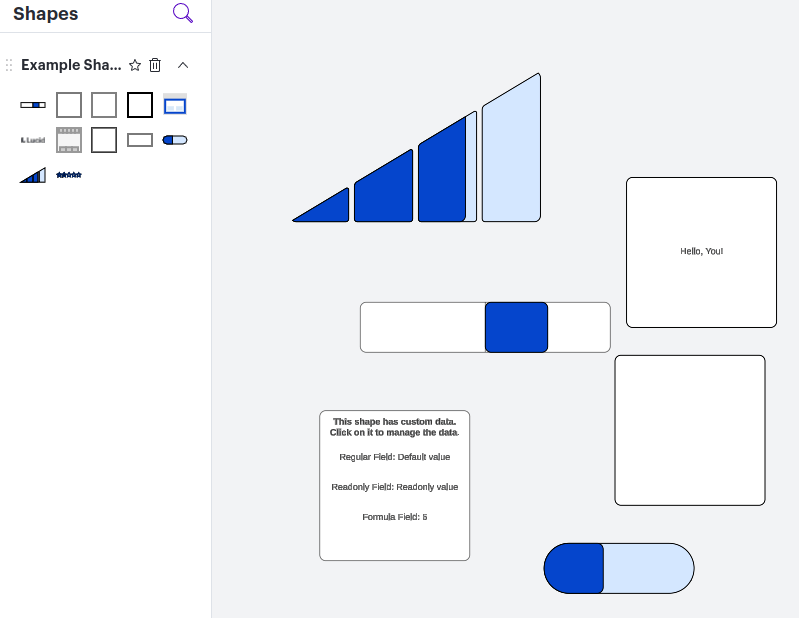 Example shape library