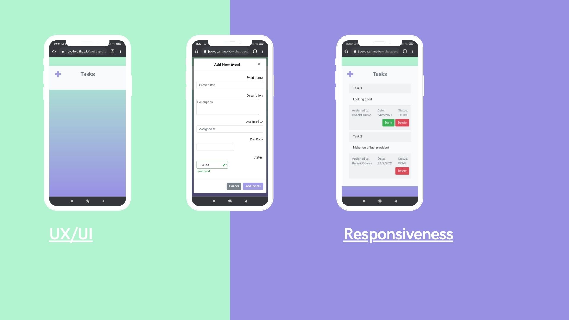 UX & Responsiveness