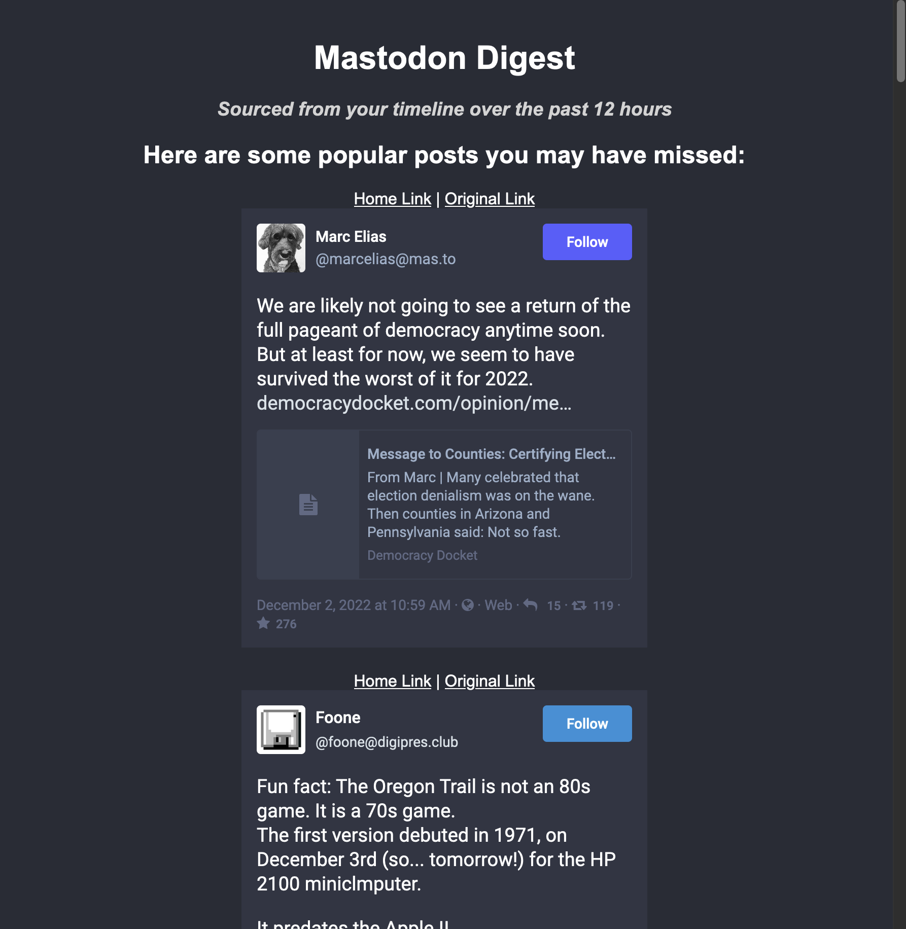 Mastodon Digest