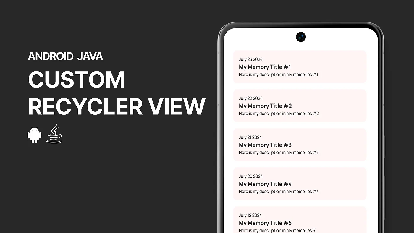 Android Java Custom Recyler View