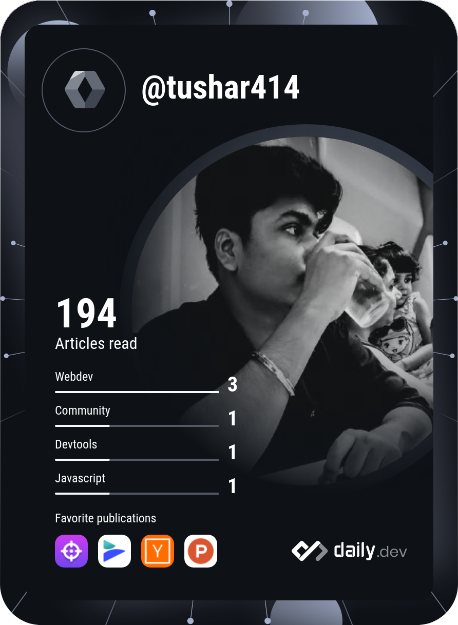 Tushar Goyal's Dev Card