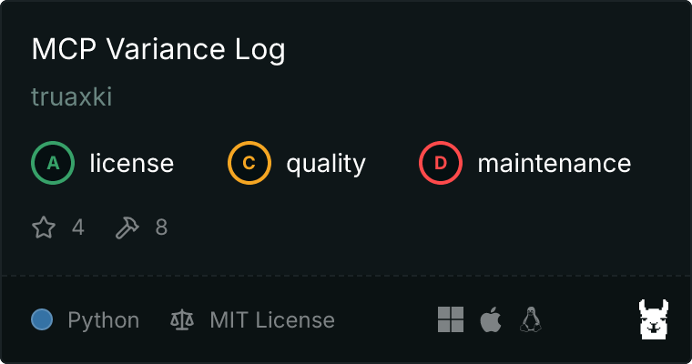 GitHub - truaxki/mcp-variance-log: Agentic tool that looks for ...