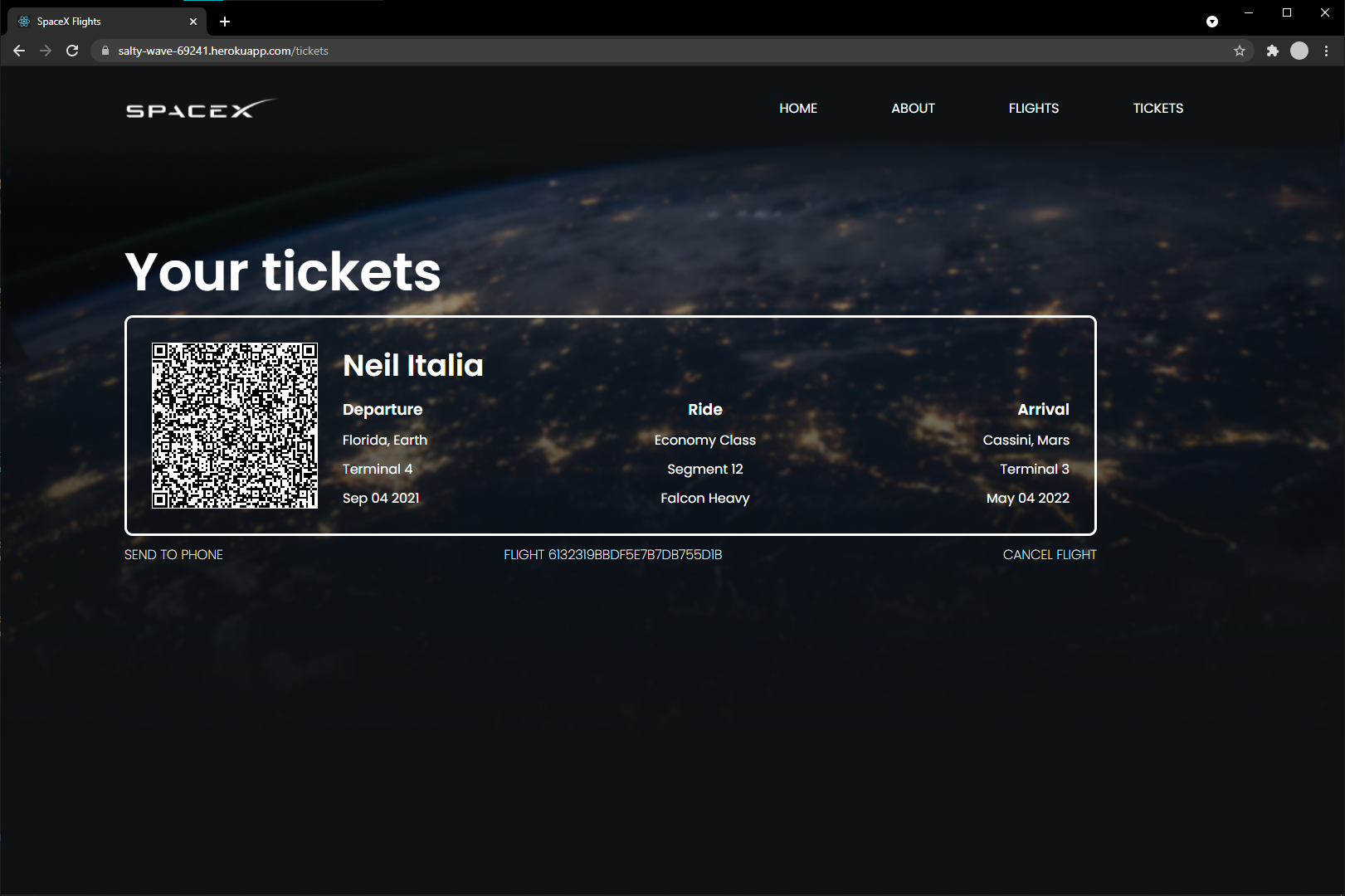 Tickets Page