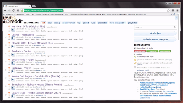 Preview of Subreddit to YouTubeSource. Creating an M3U playlist from posted YouTube videos