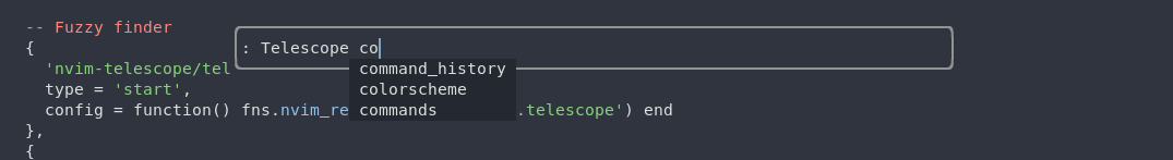 A floating input with the text 'Telescope co'.