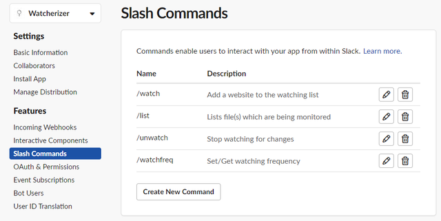 Slack Commands