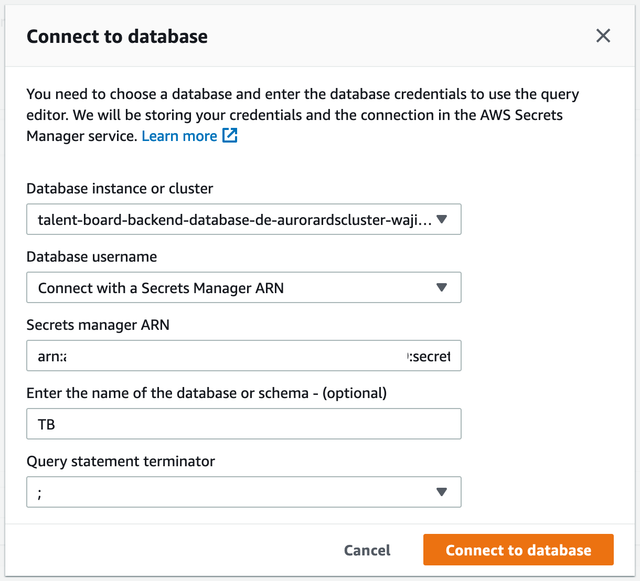 Connect to Database