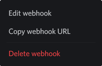 webhook dropdown