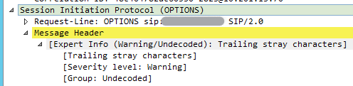 Trailing stra character