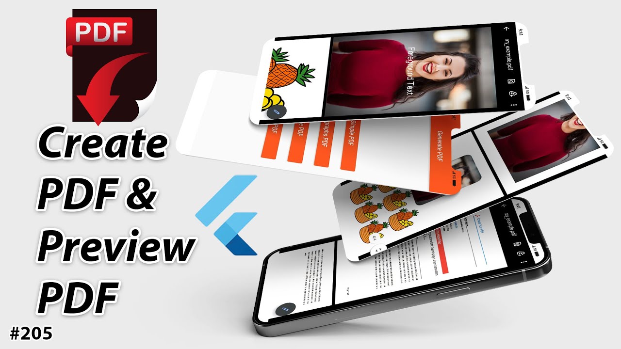 Flutter Tutorial - Create PDF And Preview PDF - Headers & Texts YouTube video
