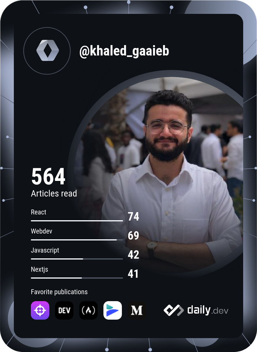 Khaled Gaaieb's Dev Card