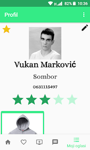 Profile page