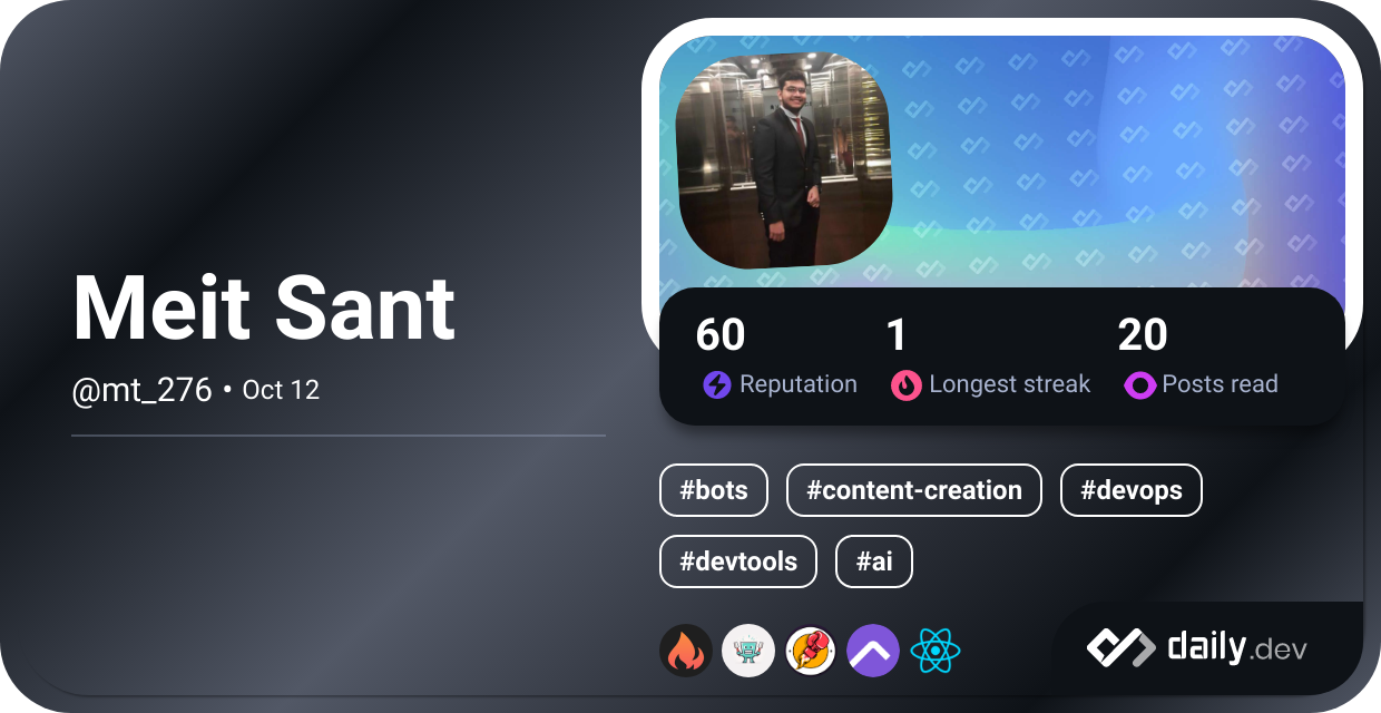 Meit Sant's Dev Card