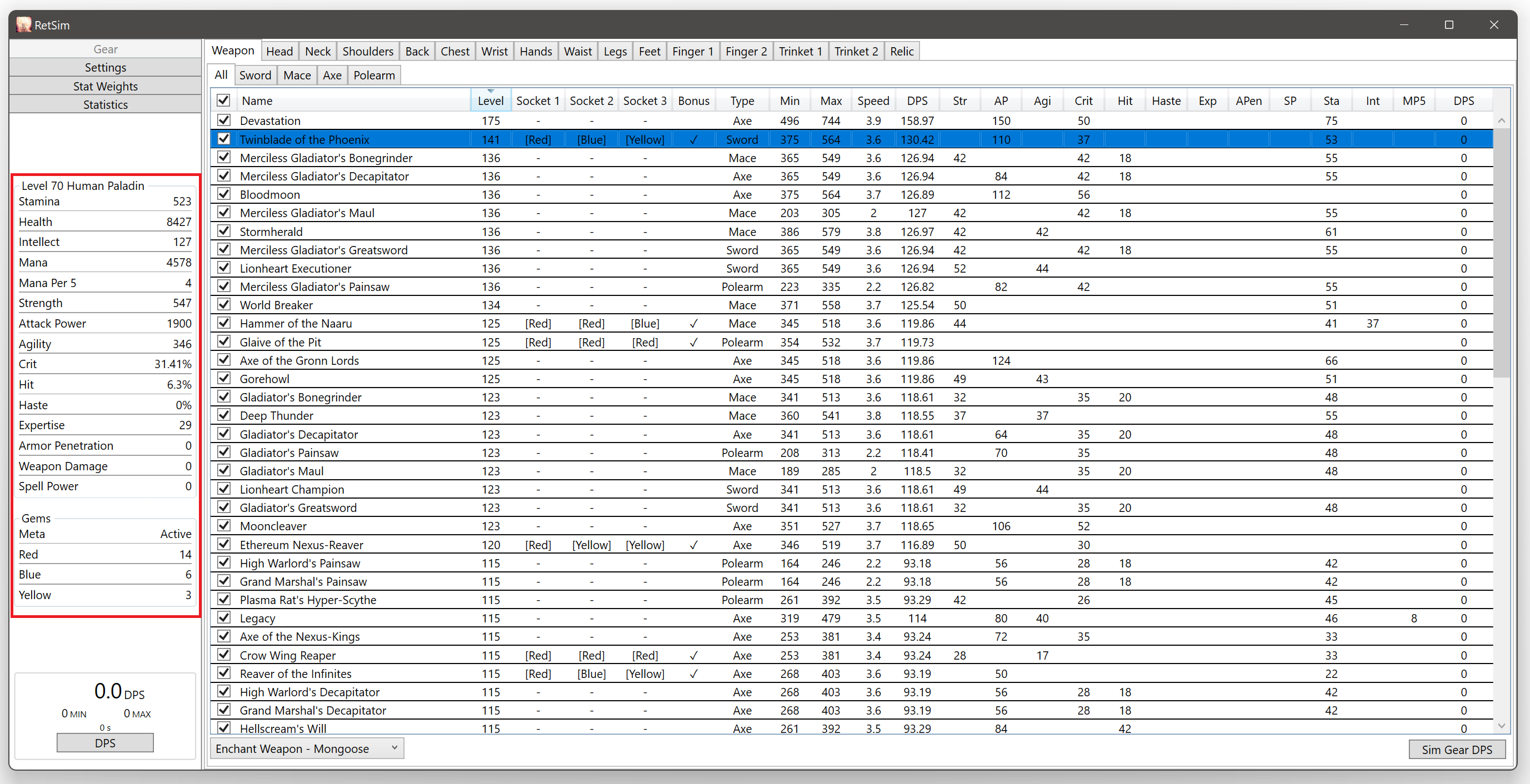 Stats Pane